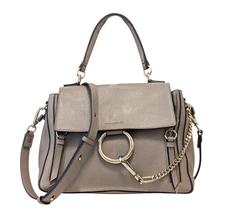 Chloe Faye Day Hand Shoulder Bag Leather Greige