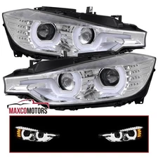 Projector Headlights Fits 2012-2015 BMW F30 320i 328i 335i LED U Halo HID Type