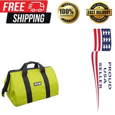 Ryobi 18" Heavy-Duty Tool Bag in Green - Spacious  Stylish for Organizing Tools
