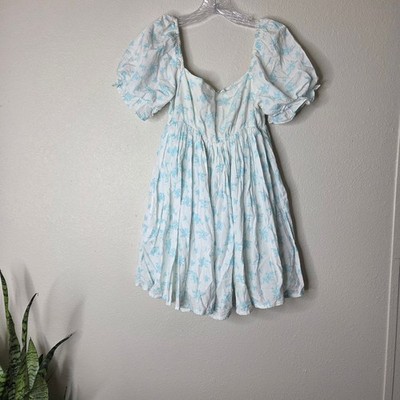 mable blue dress Mable Blue Floral Striped Maxi Dress med