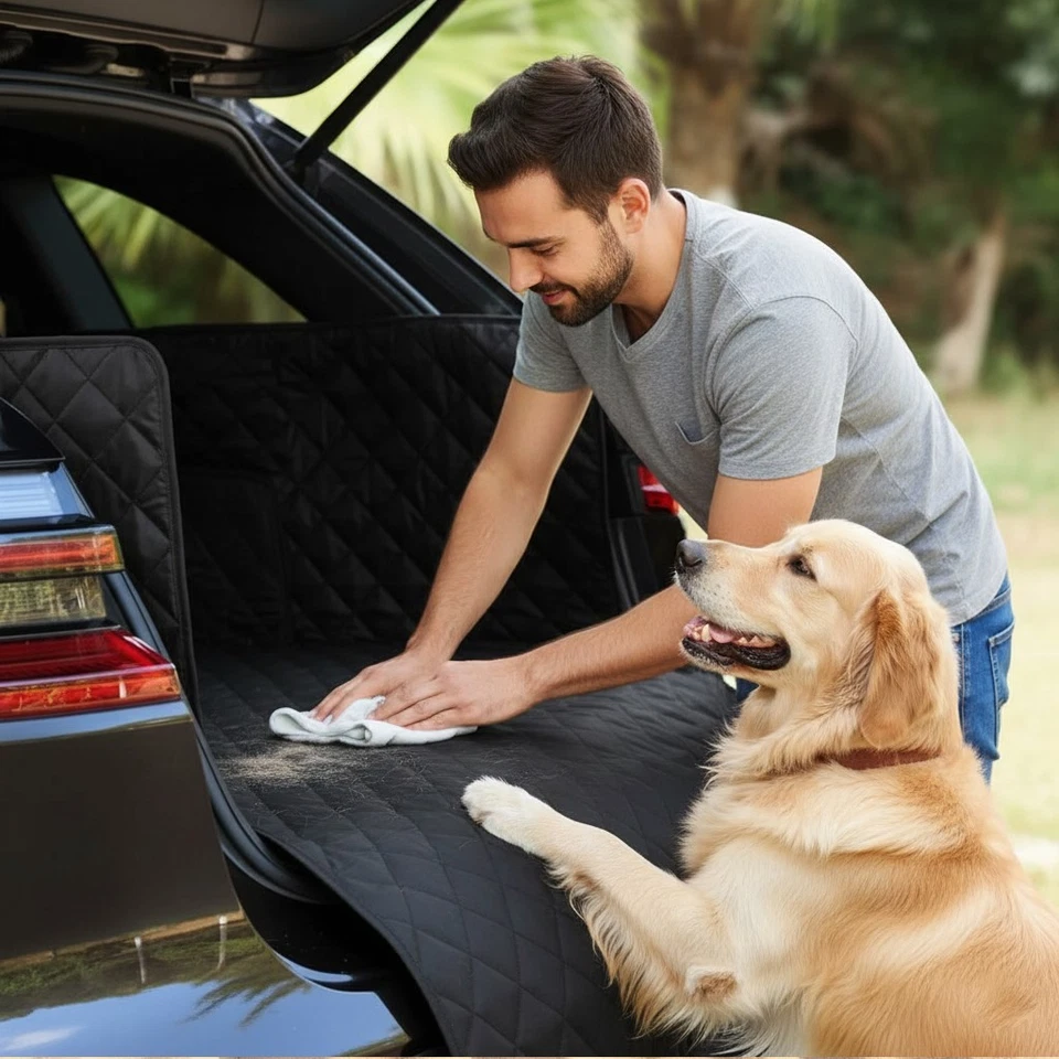 Heavy Duty Quilted Boot Liner Rear Dog Protector For VOLVO XC40 XC60 XC70 XC90 - Image 4 of 4