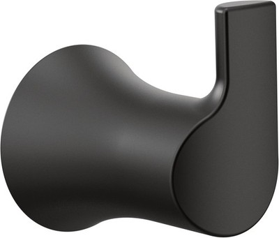 Moen YB0203BL Doux Single Robe Hook in Matte Black