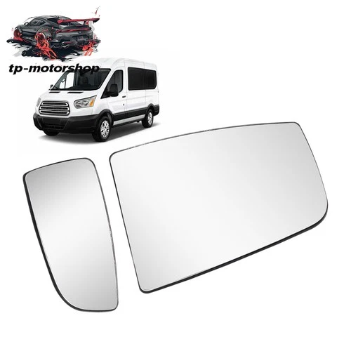 BK3Z17K707A Mirror Glass Set Upper Lower RH Passenger Side for Ford Transit Van