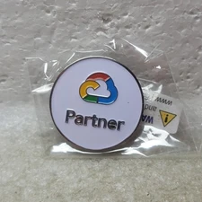 Google Cloud Partner Pinback Button Round 1in Promo