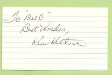 Ken Keltner Autograph 3 x 5 Index Card Tigers OV654