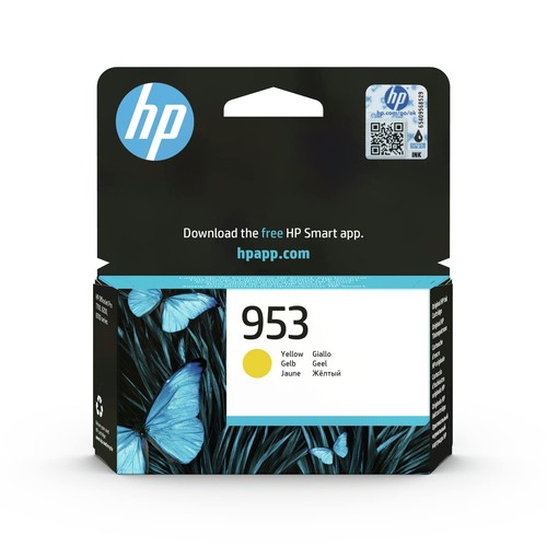 HP F6U14AE 953 Original Ink Cartridge, Yellow, Single Pack Yellow Standard - 第 1/10 張圖片