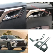 Carbon Fiber Inner Door Handle Frame Trim 4pc For Lexus RX350 450h 16-2022