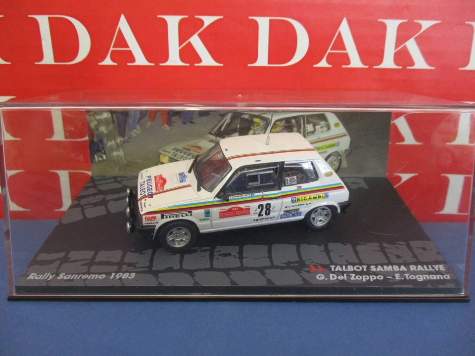 Die cast 1/43 Modellino Auto Talbot Samba Rally Rally Sanremo 1983 G. Del Zoppo - Immagine 4 di 4