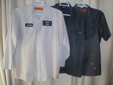 Lot Of 3 XL XLarge Uniform Work Shirts - Long  Short Sleeve