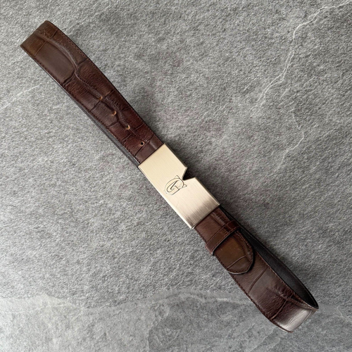 GIANNI VERSACE belt brown leather with GV logo size 90/36 from S/S 1997 - Picture 9 of 24