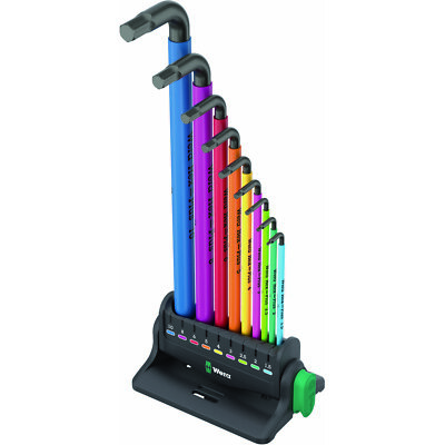 Wera 950/9 Hex-Plus Multicolor L-Key Set, Metric Sizes