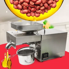 1500W Automatic Oil Press Machine Hot Cold Oil Extractor Stainless Steel