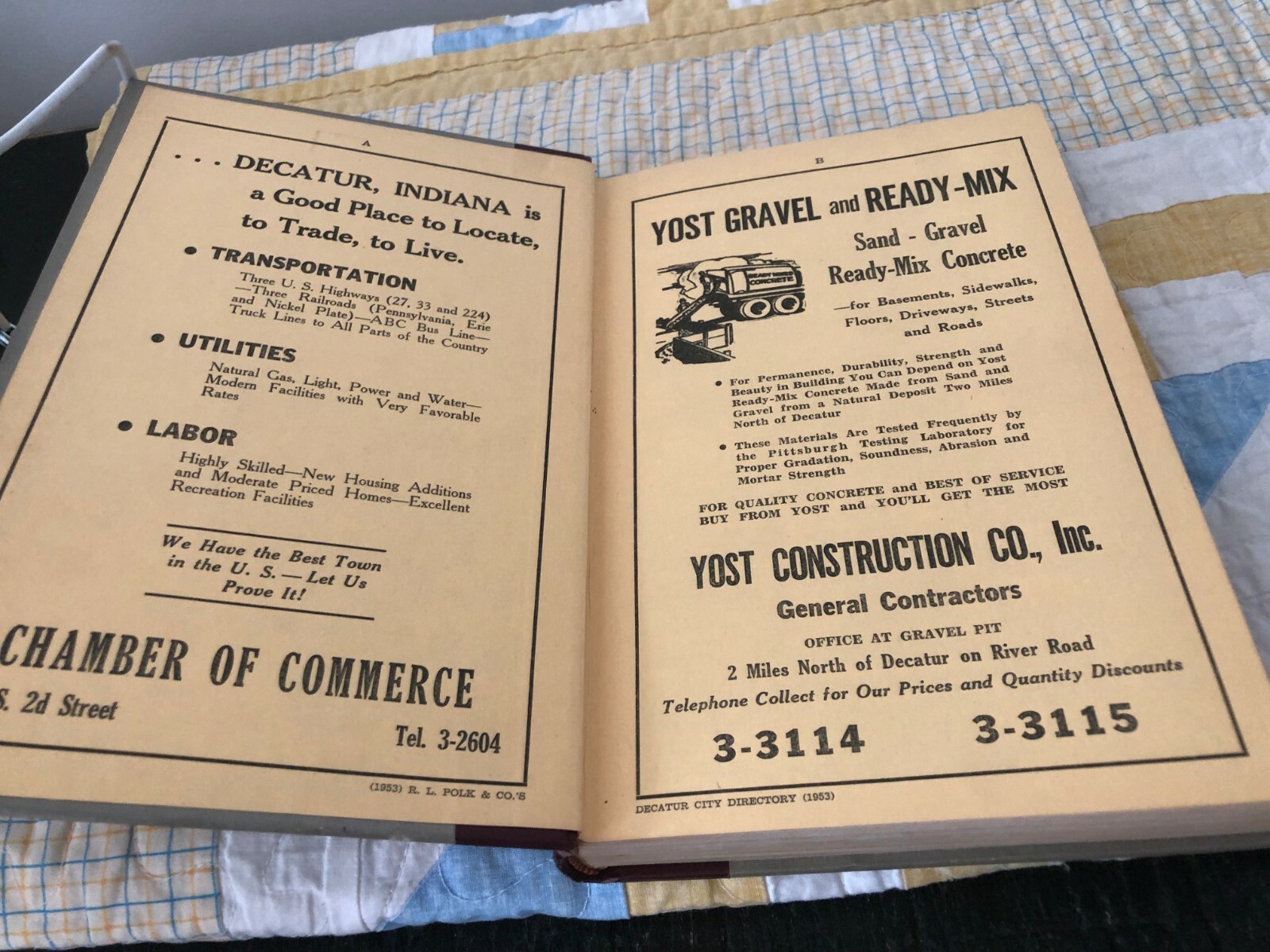 Polk's DECATUR Indiana City Directory Directories 1953 eBay