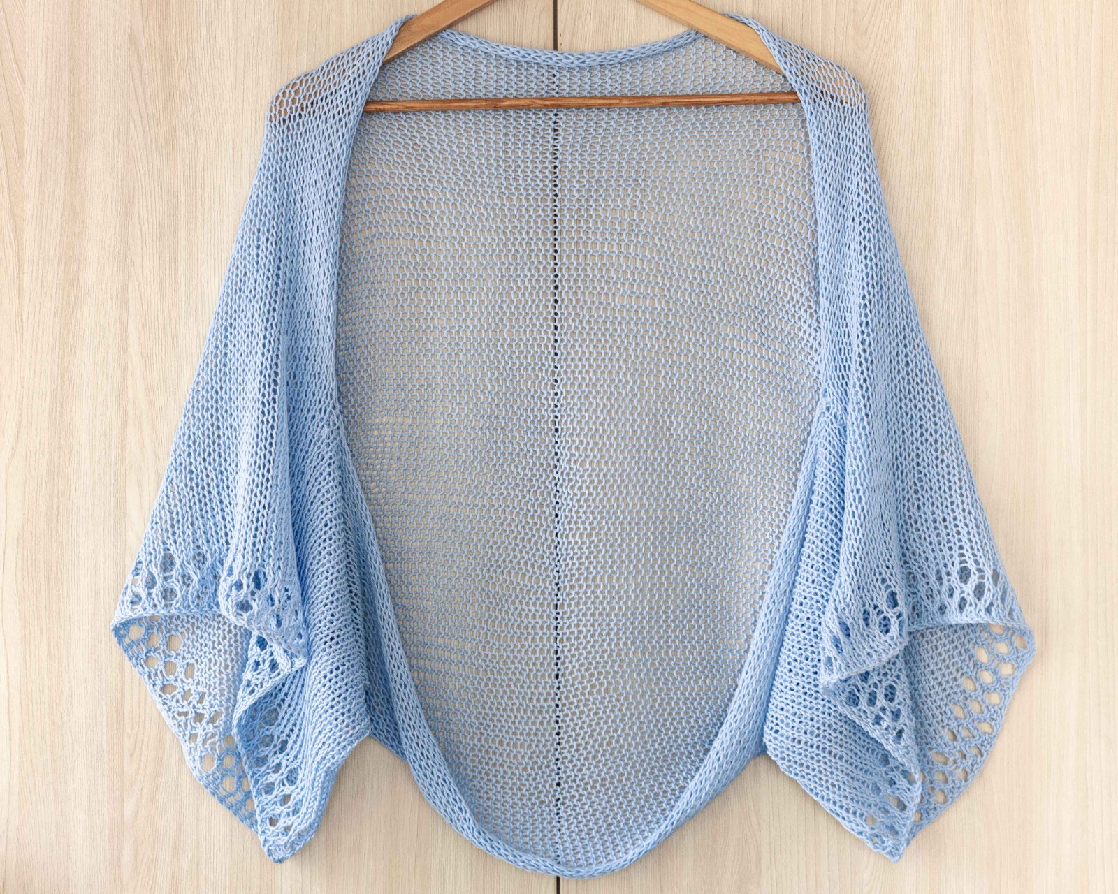 Light blue knitted shrug womens 
