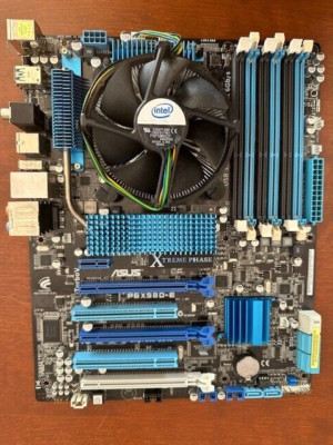 P6X58D-E LGA 1366 Intel i7-930 2.8 ghz + 8gb on 2 DRAM and more.