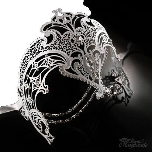 Disfraz Veneciano Blanco Filigrana máscaras y antifaces