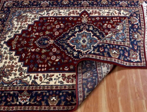 Oushak Living Room Red Carpet Handknotted Parsian Oriental Area 1.2x1.8m-