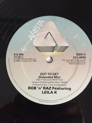 Rob 'N' Raz Featuring Leila K    Got To Get 12'' Vinyl Label: Arista  C/N: 612696