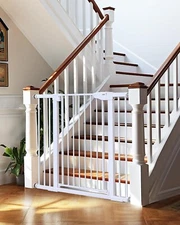 Cumbor 36" Extra Tall Baby/Pet Gate, Wide 2-Way Door 29.7"-46” Width, New L1