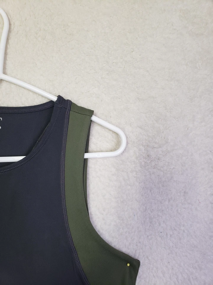 Camiseta sin mangas Calvin Klein para mujer extra grande negra poliéster mangas rendimiento T Foto 3 de 4