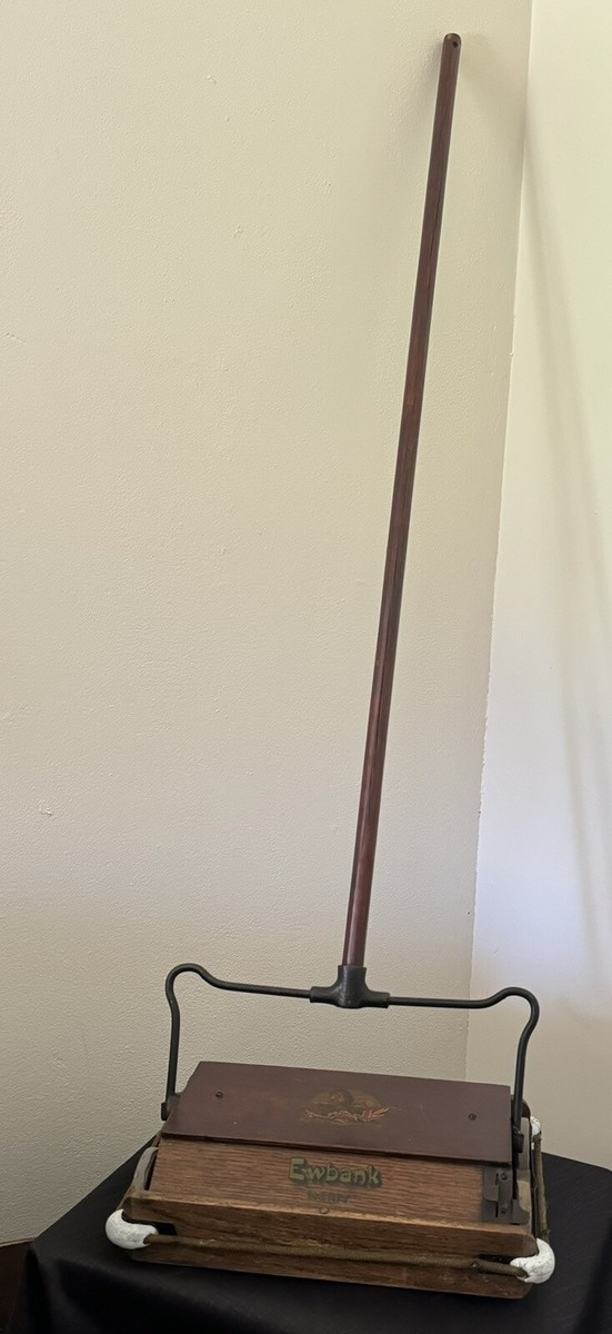 Wooden Carpet Sweeper Vintage Antique 1920s Ewbank Merit British 