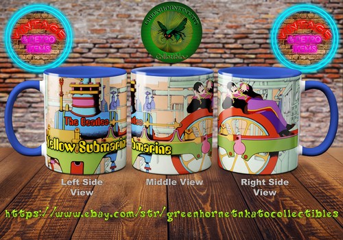 BEATLES Yellow Submarine JOHN LENNON Custom Designed 11 oz Beverage Coffee Mug - Picture 34 of 42