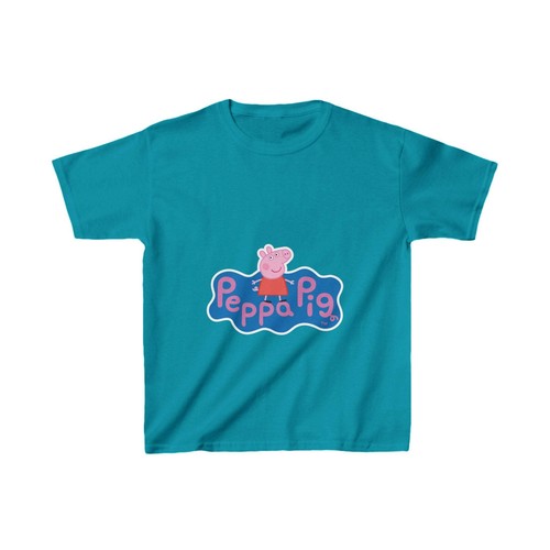 Peppa Pig Kids Heavy Cotton Tee - Fun Green T-Shirt for Young Fans - Picture 47 of 49