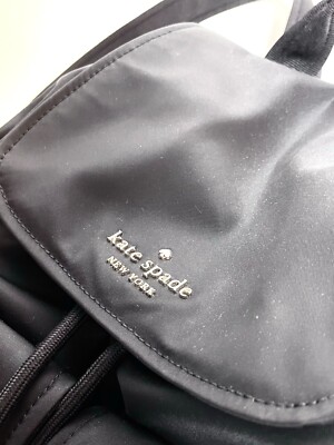 Kate Spade Carley Flap Drawstring Nylon Backpack w/ Pockets  display picture 1