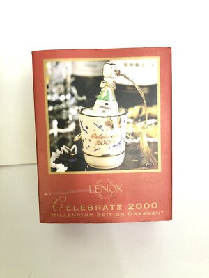 Lenox Celebrate 2000 Millennium Edition Ornament Korbel champagne bottle on ice 