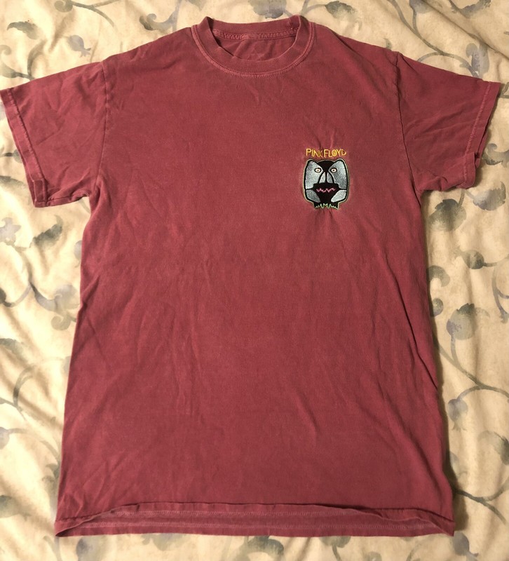 Pink Floyd T-Shirt Adult Sz S Pink RARE Embroidered The Division Bell Cotton EUC