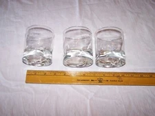3 CUTTY SARK 6 oz SCOTS WHISKEY Rocks Glasses Dimpled Texture Bottom Grip