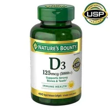 [BRAND NEW] Nature's Bounty Vitamin D3 125 mcg, 400 Softgels