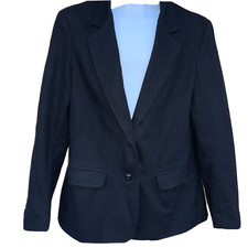 OSCAR DE LA RENTA black wool 2 button lined blazer size 9/10