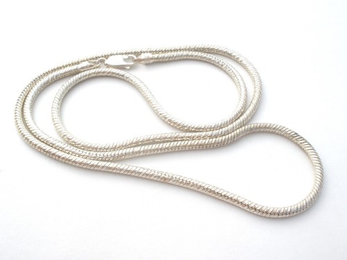 Italian Itaor Chain Necklace Sterling Silver 24" Long 3.5 mm Wide Diamond Cut - Picture 2 of 11
