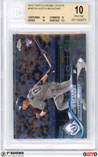 Austin Meadows RC BGS 10: 2018 Topps Chrome Update Pristine Gisto POP 5
