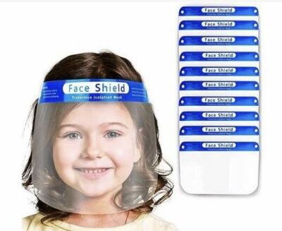 5/10/200 PACK Kid's Face Shield Anti-Fog; Full Face Mask for Children Wholesale