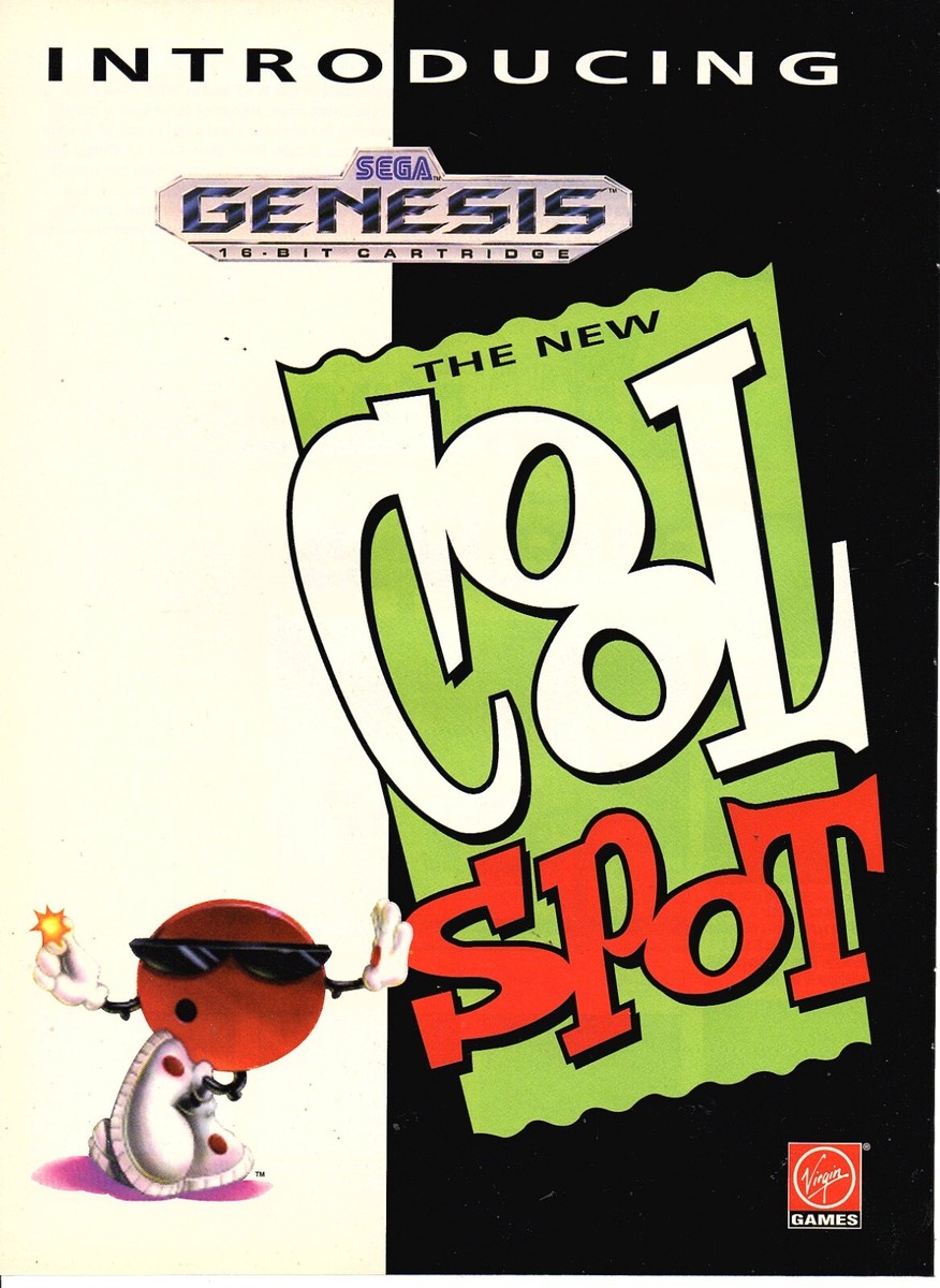1993 SEGA GENESIS THE NEW COOL SPOT Video Game 2PG PRINT AD - 7-UP