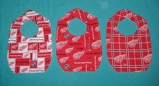 .NEW handmade BABY BIB DETROIT RED WINGS HOCKEY TEAM SHIP DISCOUNTS