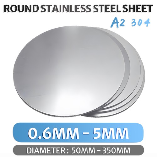 Brushed STAINLESS STEEL Blank Round DISC 304 Grade Sheet Metal Plate