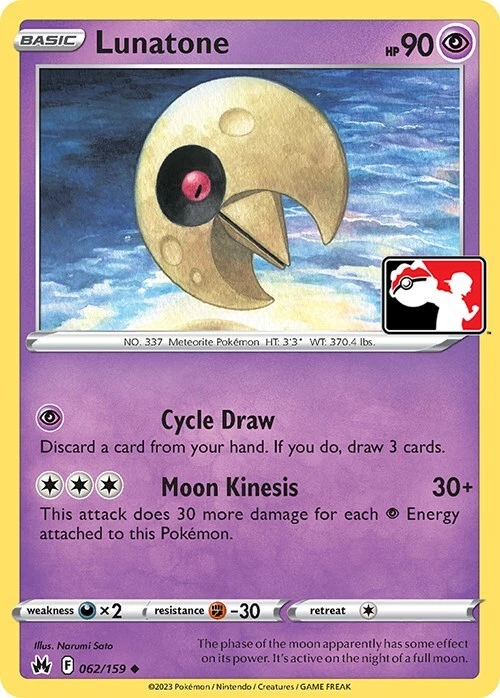 Lunatone Pokémon TCG Cards for sale | eBay