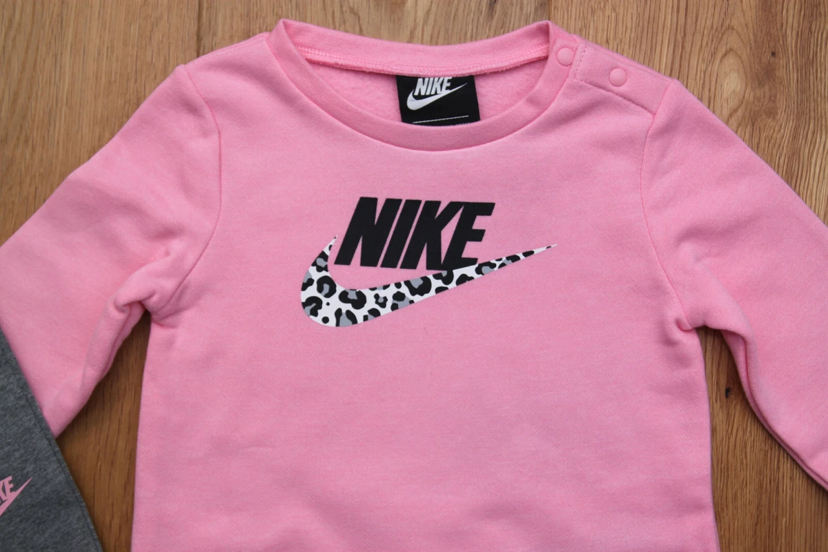 Nike Baby Girl Sweatshirt Legging Set Pink Gray Black White 6 9 Months