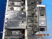LOT OF 3 WESTINGHOUSE 15 AMP TYPE BA 1 POLE CIRCUIT BREAKER