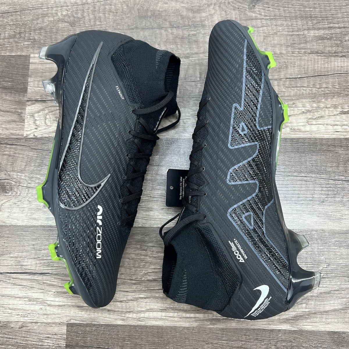 Nike Zoom Superfly 9 Elite FG Black Volt Soccer Cleats Men