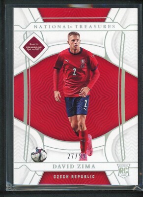 2022 DAVID ZIMA 27/99 PANINI NATIONAL TREASURES FIFA ROAD TO WORLD CUP ROOKIE RC