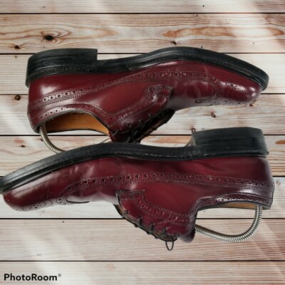 Stuart McGuire Vintage Burgundy Wingtip Oxfords Leather  display picture 3