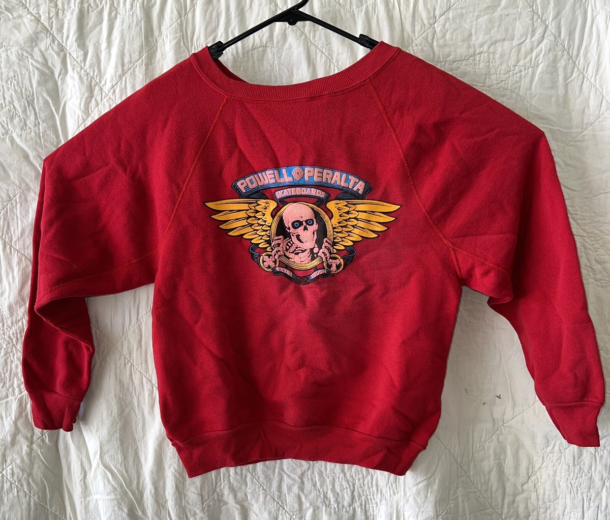 POWELL PERALTA / スウェット/L/コットン/RED/無地 Powell Peralta Vintage Winged Ripper Sweatshirt Discus Athletic