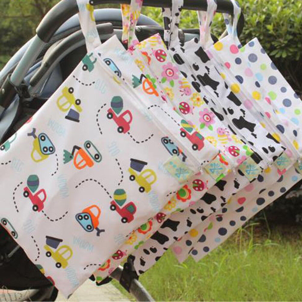 30*40cm cartoon single pocket diaper bag waterproof wet bag for baby diaper  v`uk | eBay