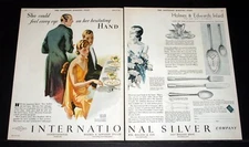 1931 OLD MAGAZINE PRINT AD, INTERNATIONAL SILVER, HOLMES & EDWARDS "CHARM"!