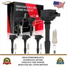 Ignition Coils & Iridium Spark Plugs Kit For Ford F-150 V6 3.3L 2018-2020