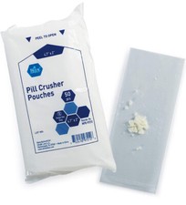 Medpride Pill Crusher Pouches   Individual Pouch 50 Count- 4.7  X 2  